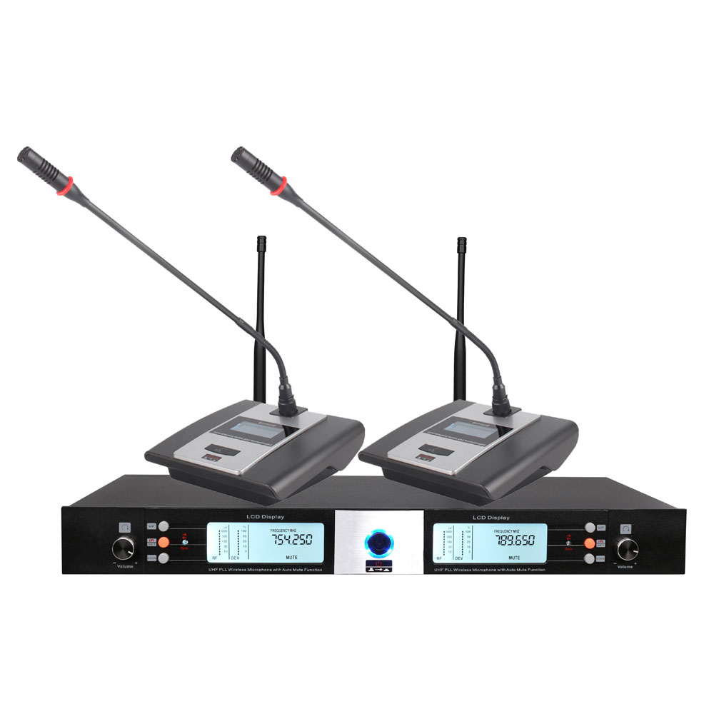 TIWA Micrófono profesional inalámbrico UHF 2 canal