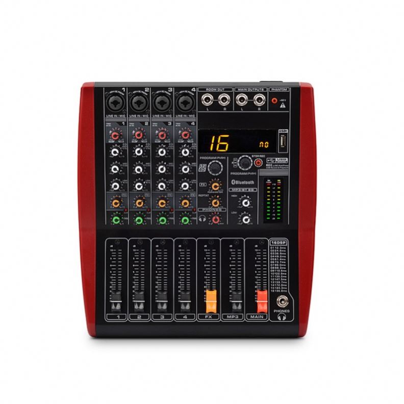 Sistema de sonido DJ de Tiwa 4 canal mezclador de audio pequeño